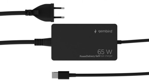 Cablexpert 65 W PowerDelivery GaN USB Type-C Fast Charger | NPA-AC-PDQC65-01 Cablexpert 65 W PowerDelivery GaN USB Type-C Fast Charger | NPA-AC-PDQC65-01