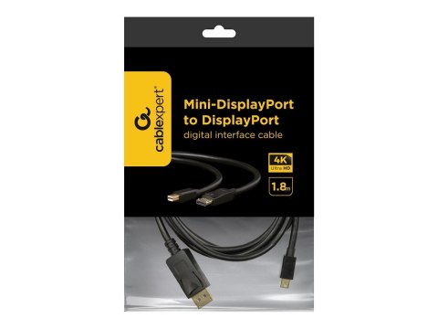 Cablexpert Mini DisplayPort to DisplayPort digital interface cable | CCP-mDP2-6 | Black | 1.8 m Cablexpert Mini DisplayPort to DisplayPort digital interface cable | CCP-mDP2-6 | Black | 1.8 m