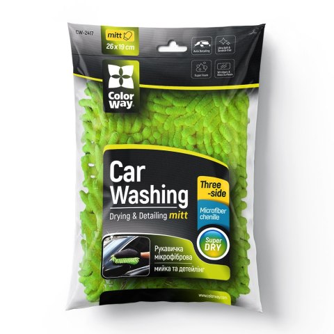 ColorWay | CW-2417 | Microfiber car wash and polish glove, double-sided ColorWay | CW-2417 | Microfiber car wash and polish glove, double-sided