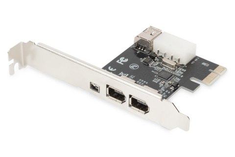 Digitus | Karta interfejsu IEEE 1394a, PCI express, 4 porty 1x zew. 1394mini, 2x zew./1x wew. 1394a | DS-30201-5 Digitus | Karta interfejsu IEEE 1394a, PCI express, 4 porty 1x zew. 1394mini, 2x zew./1x wew. 1394a | DS-30201-5