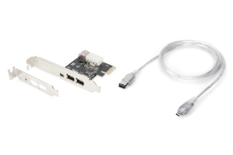 Digitus | Karta interfejsu IEEE 1394a, PCI express, 4 porty 1x zew. 1394mini, 2x zew./1x wew. 1394a | DS-30201-5 Digitus | Karta interfejsu IEEE 1394a, PCI express, 4 porty 1x zew. 1394mini, 2x zew./1x wew. 1394a | DS-30201-5