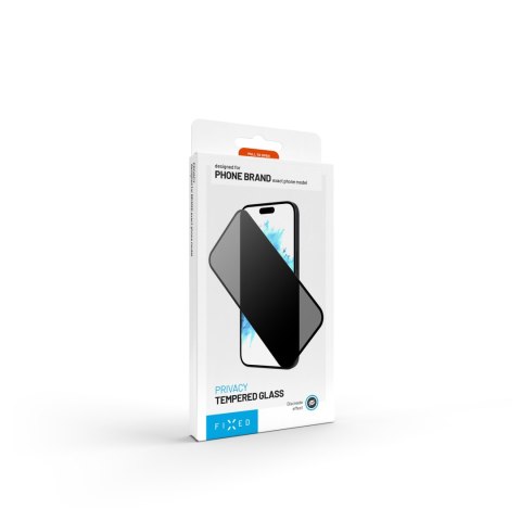 Fixed | Privacy Full Cover | Apple | iPhone 16 Plus | Tempered Glass | Black | Screen Protector Fixed | Privacy Full Cover | Apple | iPhone 16 Plus | Tempered Glass | Black | Screen Protector