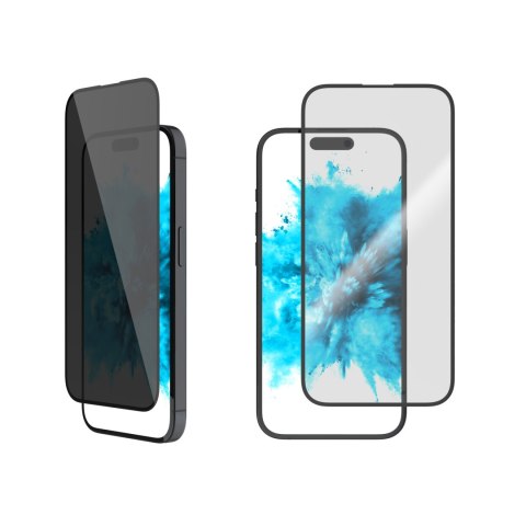 Fixed | Privacy Full Cover | Apple | iPhone 16 | Tempered Glass | Black | Screen Protector Fixed | Privacy Full Cover | Apple | iPhone 16 | Tempered Glass | Black | Screen Protector