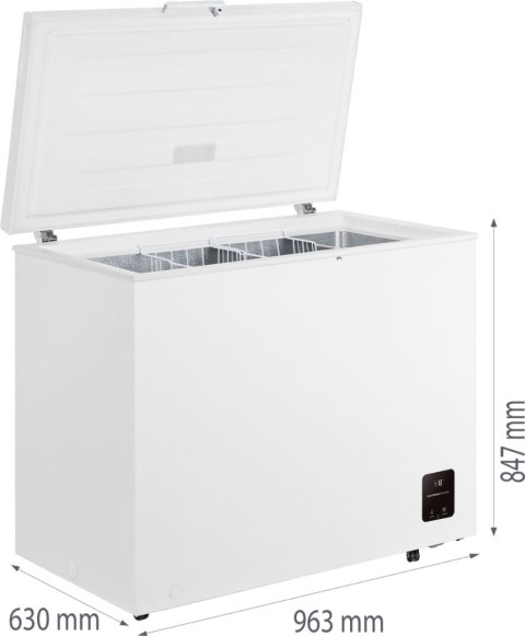 Gorenje Freezer FH25EAW, Energy efficiency class E, Chest, Free standing, Height 84.7 cm, Total net capacity 248 L, White Gorenje Freezer FH25EAW, Energy efficiency class E, Chest, Free standing, Height 84.7 cm, Total net capacity 248 L, White
