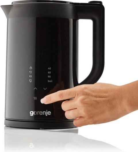 Gorenje Kettle | K17DWDII | Electric | 2200 W | 1.7 L | Stainless Steel | 360° rotational base | Black Gorenje Kettle | K17DWDII | Electric | 2200 W | 1.7 L | Stainless Steel | 360° rotational base | Black