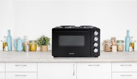 Gorenje | Mini Oven | OM30GBX | 30 L | Number of burners/cooking zones 2 | 1600 W | Black Gorenje | Mini Oven | OM30GBX | 30 L | Number of burners/cooking zones 2 | 1600 W | Black
