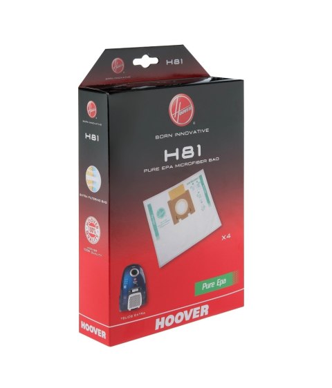Hoover Pure Epa worki z mikrofibry do odkurzaczy H81, biały Hoover Pure Epa worki z mikrofibry do odkurzaczy H81, biały