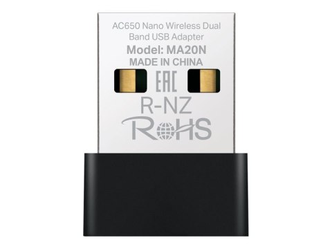 Mercusys MA20N AC650 Nano Wireless Dual Band USB Adapter Mercusys MA20N AC650 Nano Wireless Dual Band USB Adapter