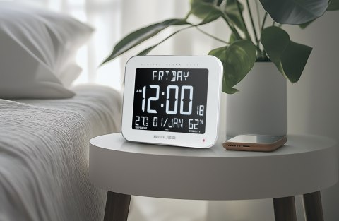 Muse | Wall Clock with Alarm Function | M-090 WMC | White Muse | Wall Clock with Alarm Function | M-090 WMC | White