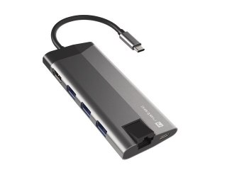 Natec | USB-C Multiport Adapter | NMP-1690 | Grey | USB Type-C | 0.15 m