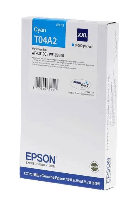 Oryginalny Tusz Cyan Epson T04A2 (C13T04A24N) Oryginalny Tusz Cyan Epson T04A2 (C13T04A24N)