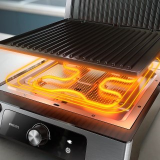 Philips | Contact Electric Grill | HD6301/90 5000 Series | Table | 2200 W | Black