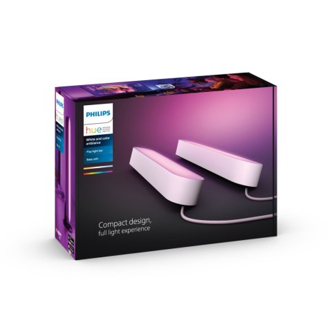 Philips Hue Play WCA Lightbar Base, Twin pack, White|42 W|2000-6500 Hue White Colour Ambiance Philips Hue Play WCA Lightbar Base, Twin pack, White|42 W|2000-6500 Hue White Colour Ambiance