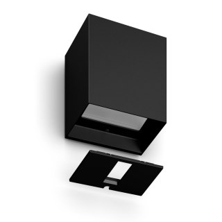 Philips Hue WCA Resonate Outdoor Downward Wall Lantern, Black | Philips Hue