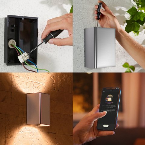 Philips Hue WCA Resonate Outdoor Wall Lantern, Inox | Philips Hue Philips Hue WCA Resonate Outdoor Wall Lantern, Inox | Philips Hue
