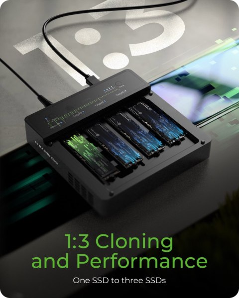 Raidsonic 4-Bays USB4 Duplicator (1:3 clone) for NVMe M.2 SSD | IB-4013MCL-C4 Raidsonic 4-Bays USB4 Duplicator (1:3 clone) for NVMe M.2 SSD | IB-4013MCL-C4