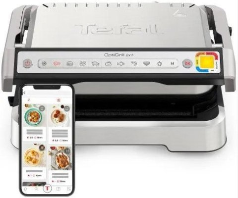 TEFAL | Optigrill 2w1 Grill elektryczny | GC772D30 | Grill elektryczny | 2100 W | Inox TEFAL | Optigrill 2w1 Grill elektryczny | GC772D30 | Grill elektryczny | 2100 W | Inox