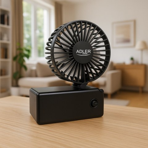 Adler Foldable mini fan | AD 7336 | Desk fan | Black | Diameter 6.5 cm | Number of speeds 1 Adler Foldable mini fan | AD 7336 | Desk fan | Black | Diameter 6.5 cm | Number of speeds 1