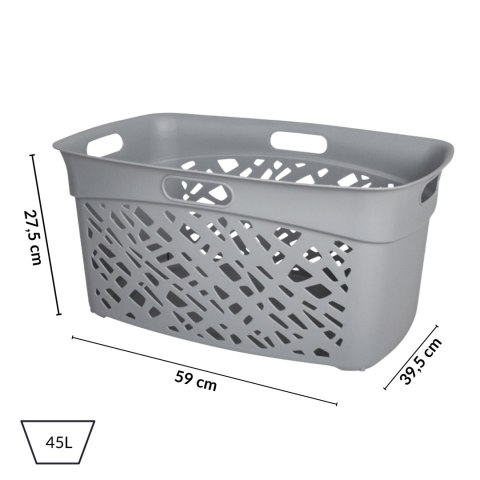 Kosz na bieliznę 45L, szary