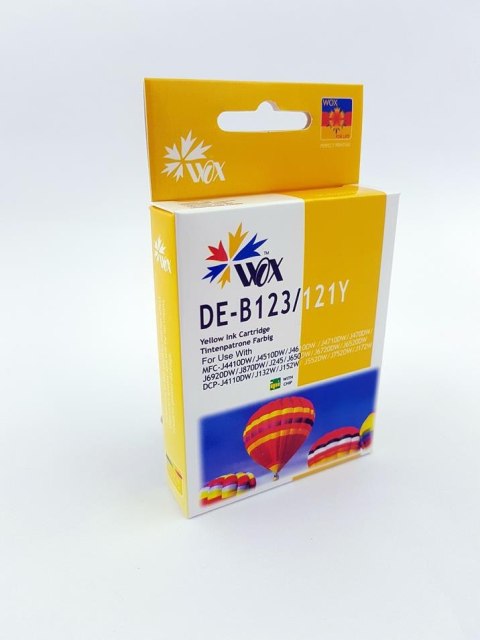 Tusz Wox Yellow Brother LC-123Y/LC-121Y zamiennik LC123Y/LC121Y Tusz Wox Yellow Brother LC-123Y/LC-121Y zamiennik LC123Y/LC121Y