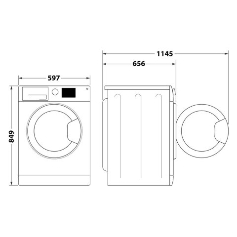 Whirlpool Dryer Machine with Heat Pump | W6 D84WB EE | Energy efficiency class A+++ | Front loading | 8 kg | LCD | Depth 65.6 cm