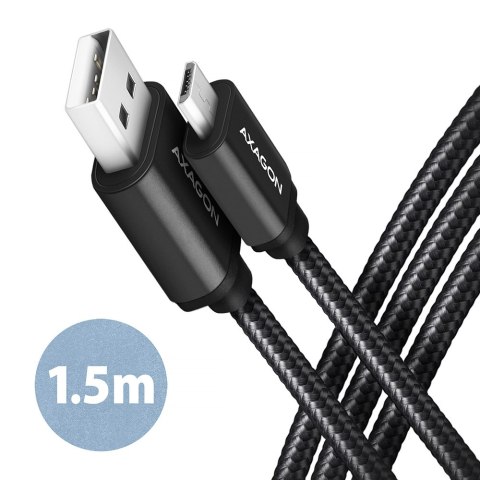 AXAGON Data and charging cable, 1.5 m | BUMM-AM15AB | USB Type A to USB Type Micro AXAGON Data and charging cable, 1.5 m | BUMM-AM15AB | USB Type A to USB Type Micro