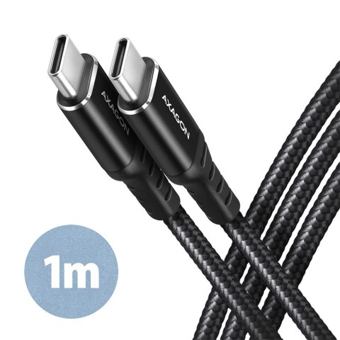 AXAGON Data and charging cable, 1m | BUCM-CM10AB | USB Type C to USB Type C AXAGON Data and charging cable, 1m | BUCM-CM10AB | USB Type C to USB Type C