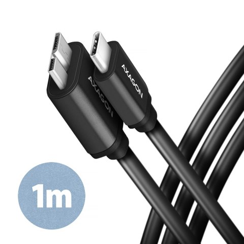 AXAGON Data and power suply cable, 1 m | BUMM3-CM10AB | USB Type C to USB Type Micro-B AXAGON Data and power suply cable, 1 m | BUMM3-CM10AB | USB Type C to USB Type Micro-B
