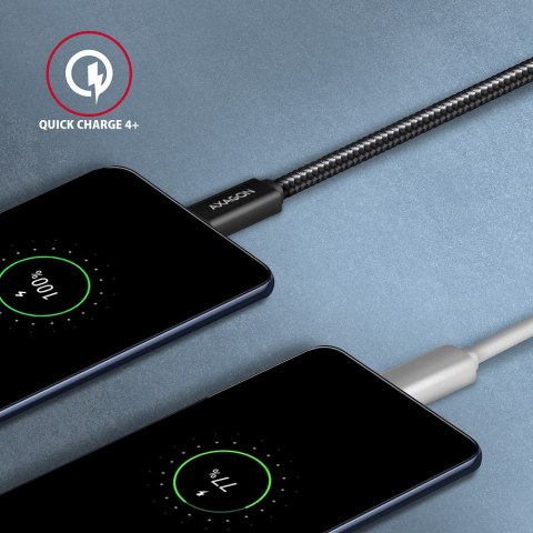 AXAGON SPEED + USB-C, USB 20Gbps Cable, 0.5 m | BUCM32-CM05AB | USB Type-C to USB Type-C