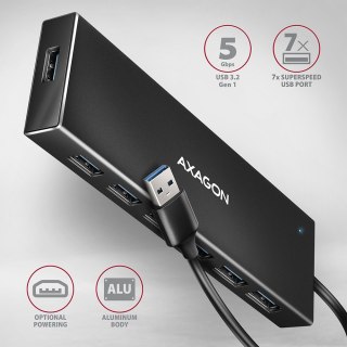 AXAGON SuperSpeed USB-A FLAT Hub | HUE-F7A
