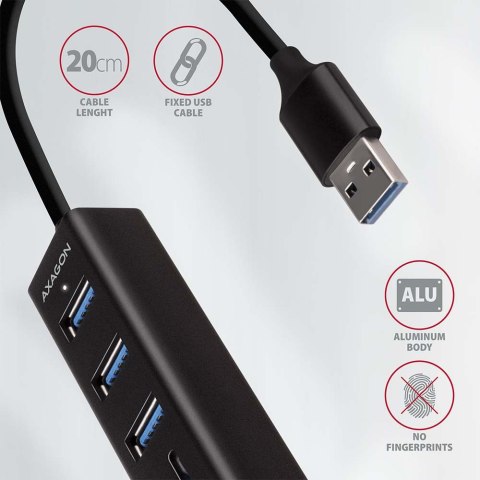 AXAGON SuperSpeed USB-A Hub and Card Reader | HMA-CR3A AXAGON SuperSpeed USB-A Hub and Card Reader | HMA-CR3A