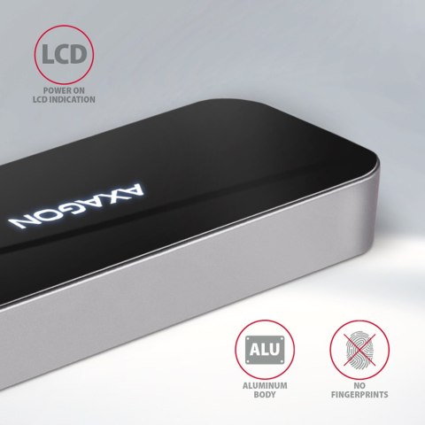 AXAGON SuperSpeed USB-C Combo 6in1 Hub | HMC-6H4A
