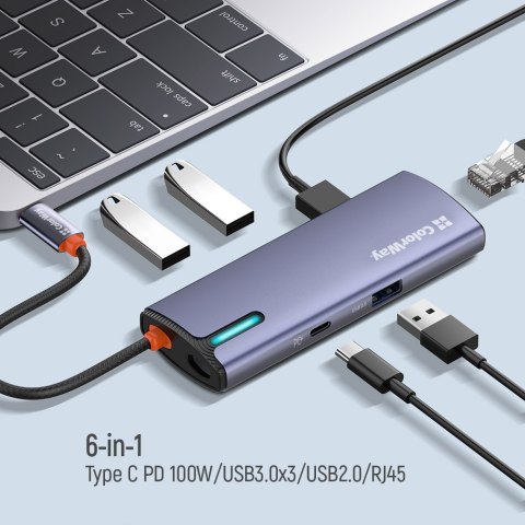 ColorWay 6-in-1 Docking Station | CW-HUB03 | 100 W