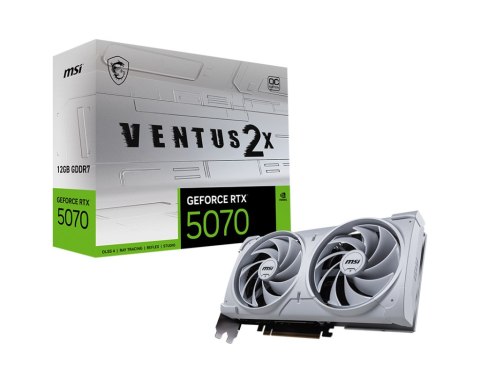 MSI GeForce RTX 5070 12G VENTUS 2X OC WHITE | NVIDIA | 12 GB | GeForce RTX 5070 | GDDR7 | HDMI ports quantity 1 | PCI Express Ge