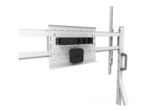 Neomounts MOVE Go FL50-525WH1 TV trolley - 55-86" - max 76 kg - manual h 106-136 cm - VESA 100x100-900x600 - incl. hardware shel