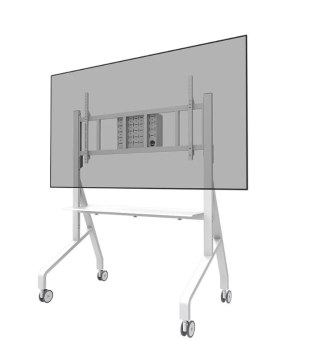 Neomounts MOVE Go XL FL50-575WH1 TV trolley - 65-110" - max 125 kg - manual h 129-139 cm - VESA 100x100-1100x600 - incl. hardwar
