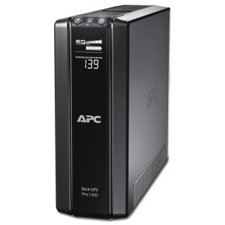 Schneider Electric APC Back-UPS Pro, Tower, 10x IEC C13 outlets, AVR, LCD, user-replaceable battery | BR1500GI | 1500 VA | 865 W