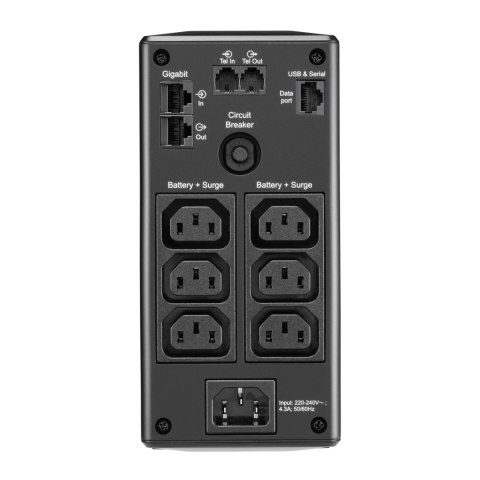 Schneider Electric APC Back-UPS Pro, Tower, 6x IEC C13 outlets, AVR, LCD, user-replaceable battery | BR900MI | 900 VA | 540 W |