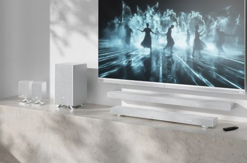 Sharp HT-SBW55121(SL) Q 5.1.2 Dolby Atmos/ DTS:X Soundbar with Wireless Subwoofer, Silver | Sharp