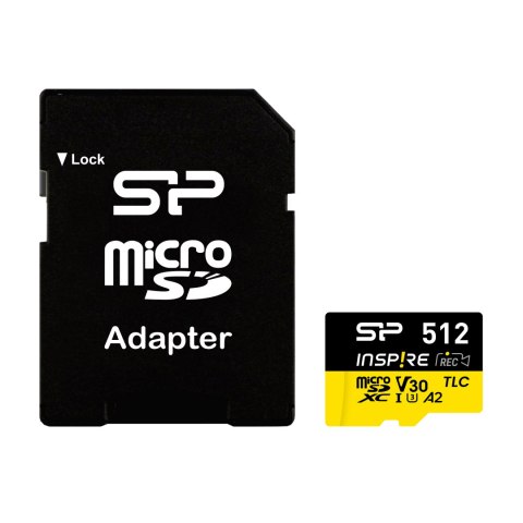 Silicon Power Inspire | 512 GB | microSDXC | Flash memory class C10, UHS-I U3, V30 Silicon Power Inspire | 512 GB | microSDXC | Flash memory class C10, UHS-I U3, V30