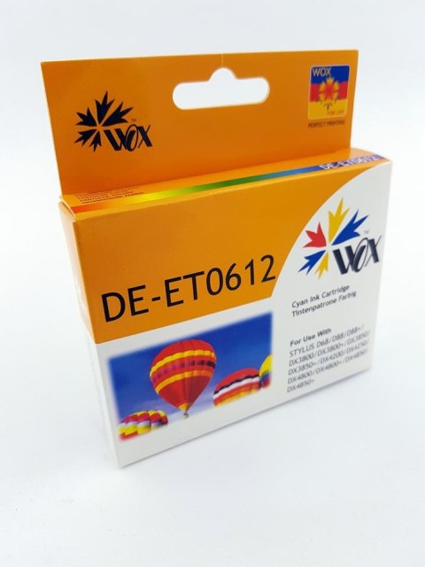 Tusz Wox Cyan EPSON T0612 zamiennik C13T06124010 Tusz Wox Cyan EPSON T0612 zamiennik C13T06124010