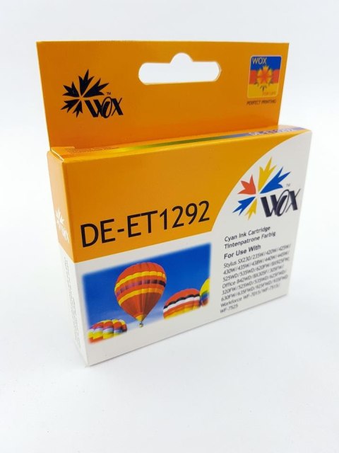 Tusz Wox Cyan EPSON T1292 zamiennik C13T12924010 Tusz Wox Cyan EPSON T1292 zamiennik C13T12924010