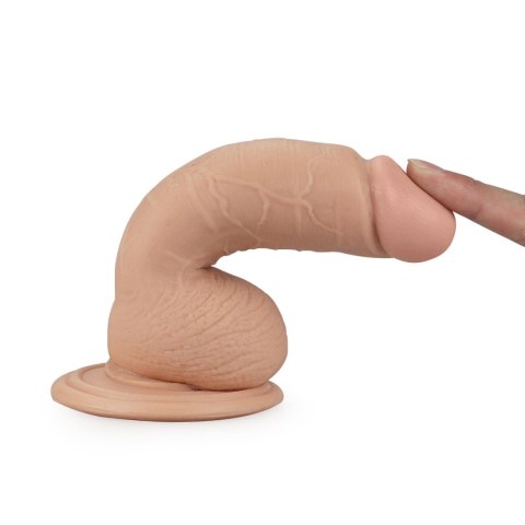 Dildo przyssawka penis żylasty realistyczny 17 cm Dildo przyssawka penis żylasty realistyczny 17 cm