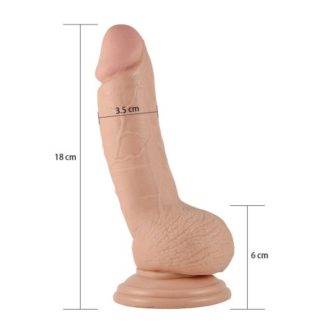 Dildo przyssawka penis żylasty realistyczny 17 cm Dildo przyssawka penis żylasty realistyczny 17 cm