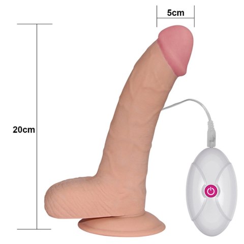 Dildo realistyczne gumowe z przyssawką wibracje Dildo realistyczne gumowe z przyssawką wibracje