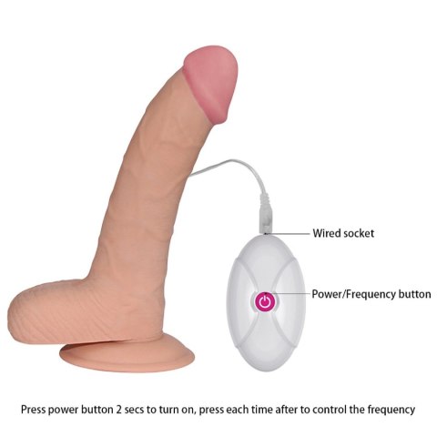 Dildo realistyczne gumowe z przyssawką wibracje Dildo realistyczne gumowe z przyssawką wibracje