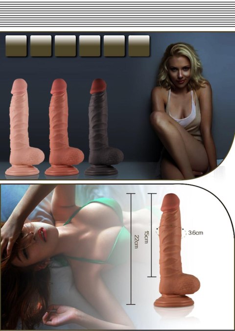 Dildo z przyssawką penis realistyczny żylasty Dildo z przyssawką penis realistyczny żylasty