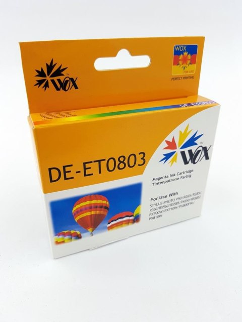Tusz Wox Magenta EPSON T0803 zamiennik C13T08034010 Tusz Wox Magenta EPSON T0803 zamiennik C13T08034010
