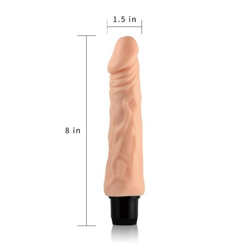Wibrator naturalny miękki realistyczny penis 20 cm Wibrator naturalny miękki realistyczny penis 20 cm