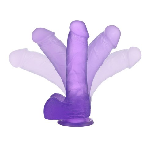 Ddildo silikonowe z przyssawką 17,5cm jasny fiolet Ddildo silikonowe z przyssawką 17,5cm jasny fiolet